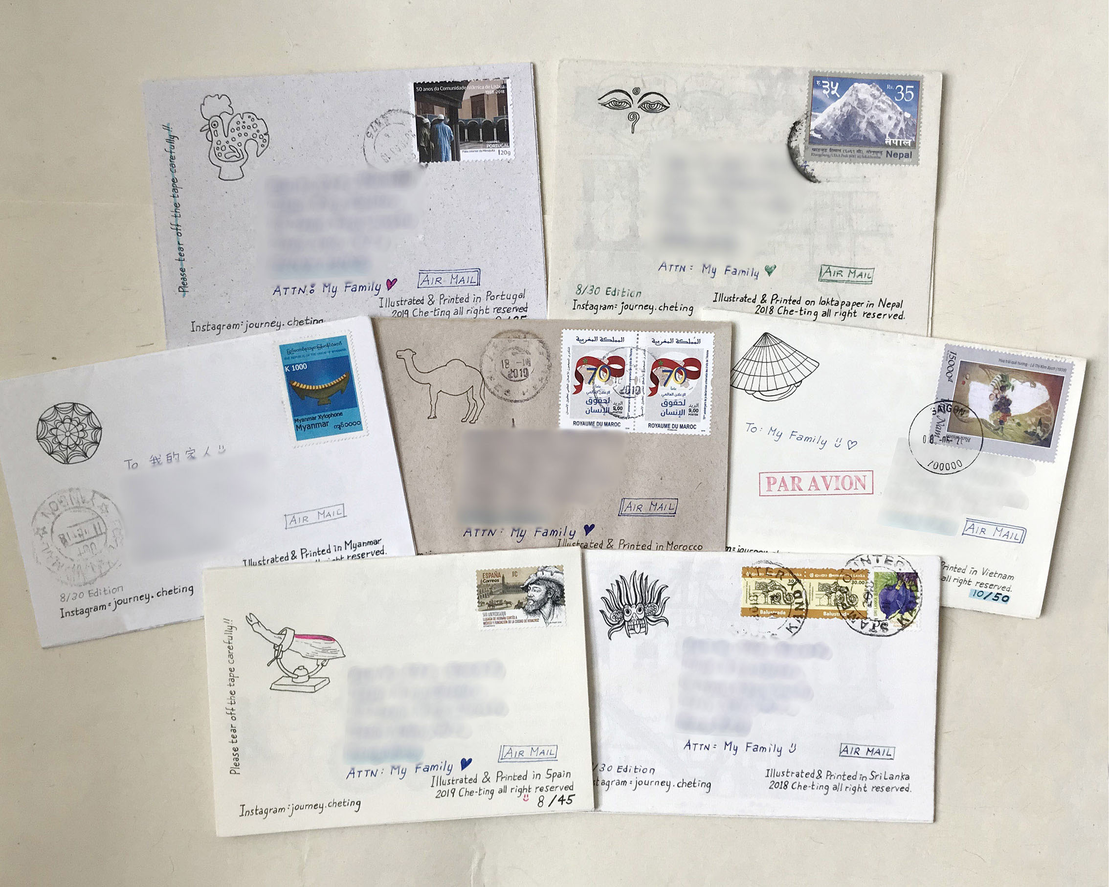 on my way to make zine - all postcard