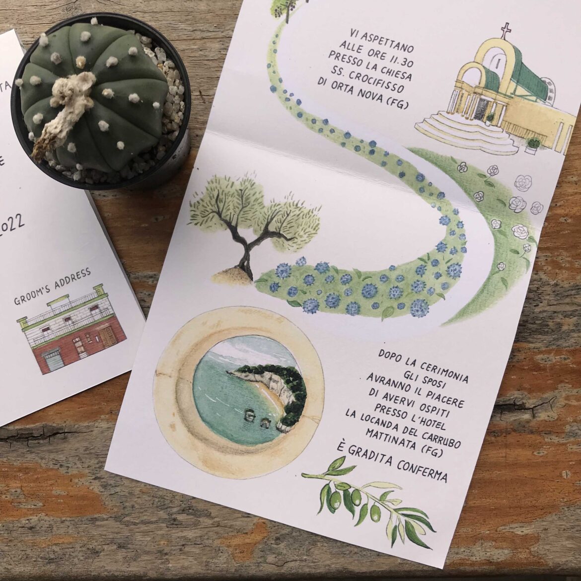 Customize handdrawn wedding invitation