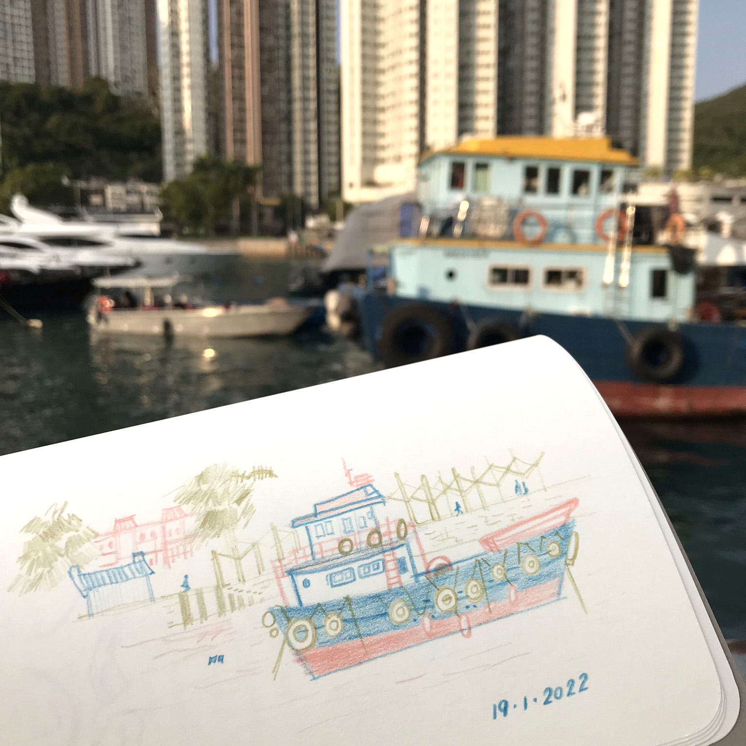 Urban Sketching - Ap Lei Chau and Aderdeen